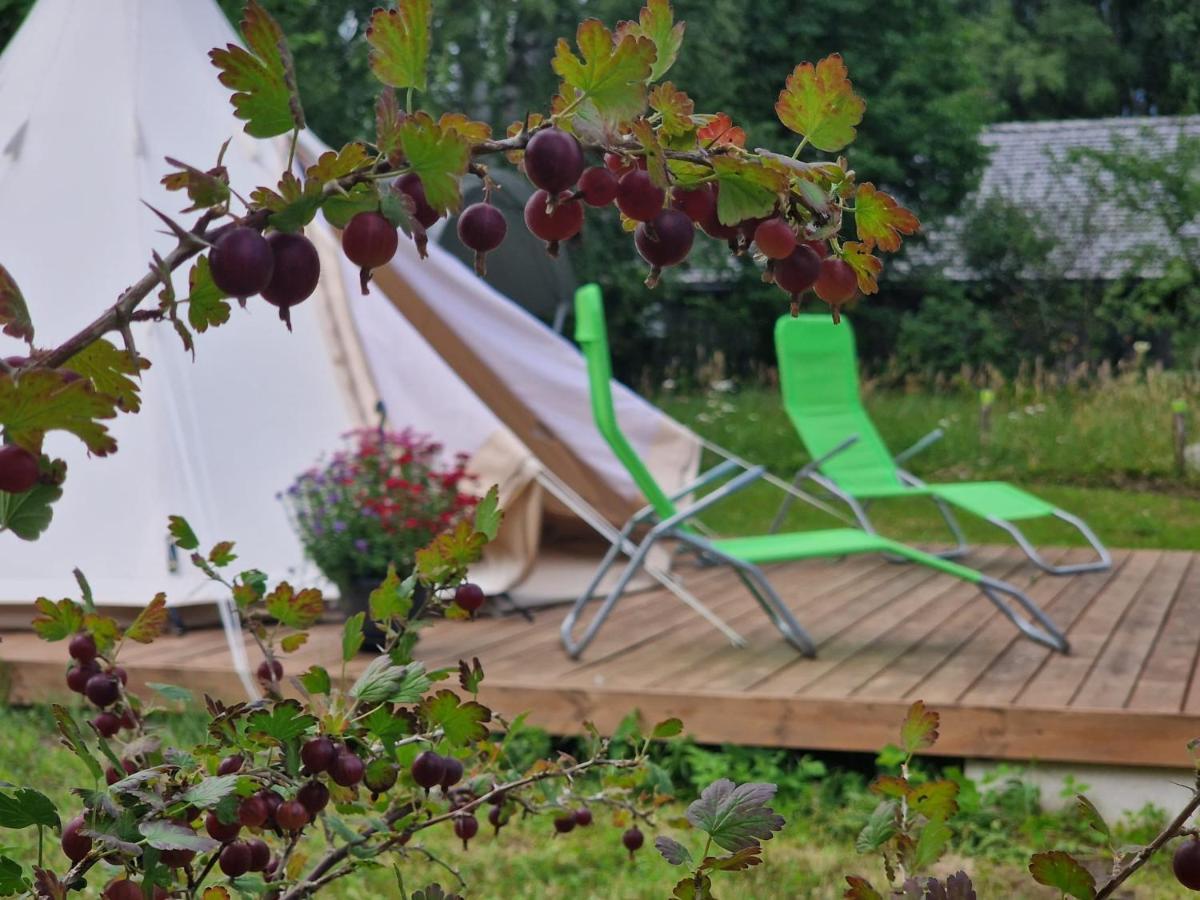 Hotel Glamping Fluffy Horns - Glempings Pukainie Ragi Plieņciems Esterno foto